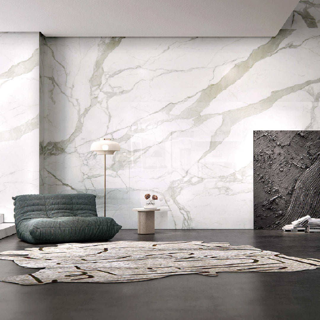 6MM CALACATTA BIANCO GLOSSY-A/3.2M * 1.6M